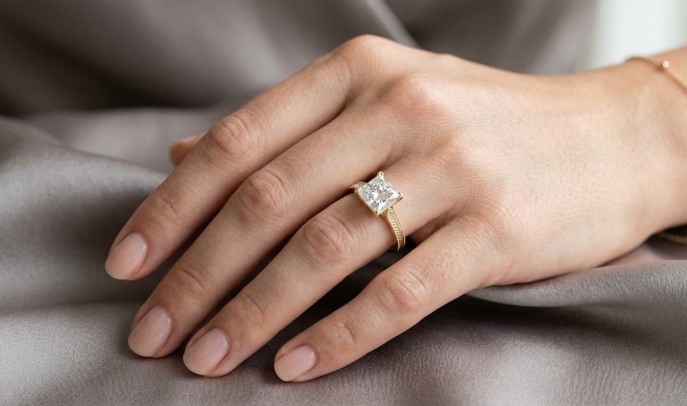 Prinzess Cut Verlobungsringe mit Diamant - BREEDIA