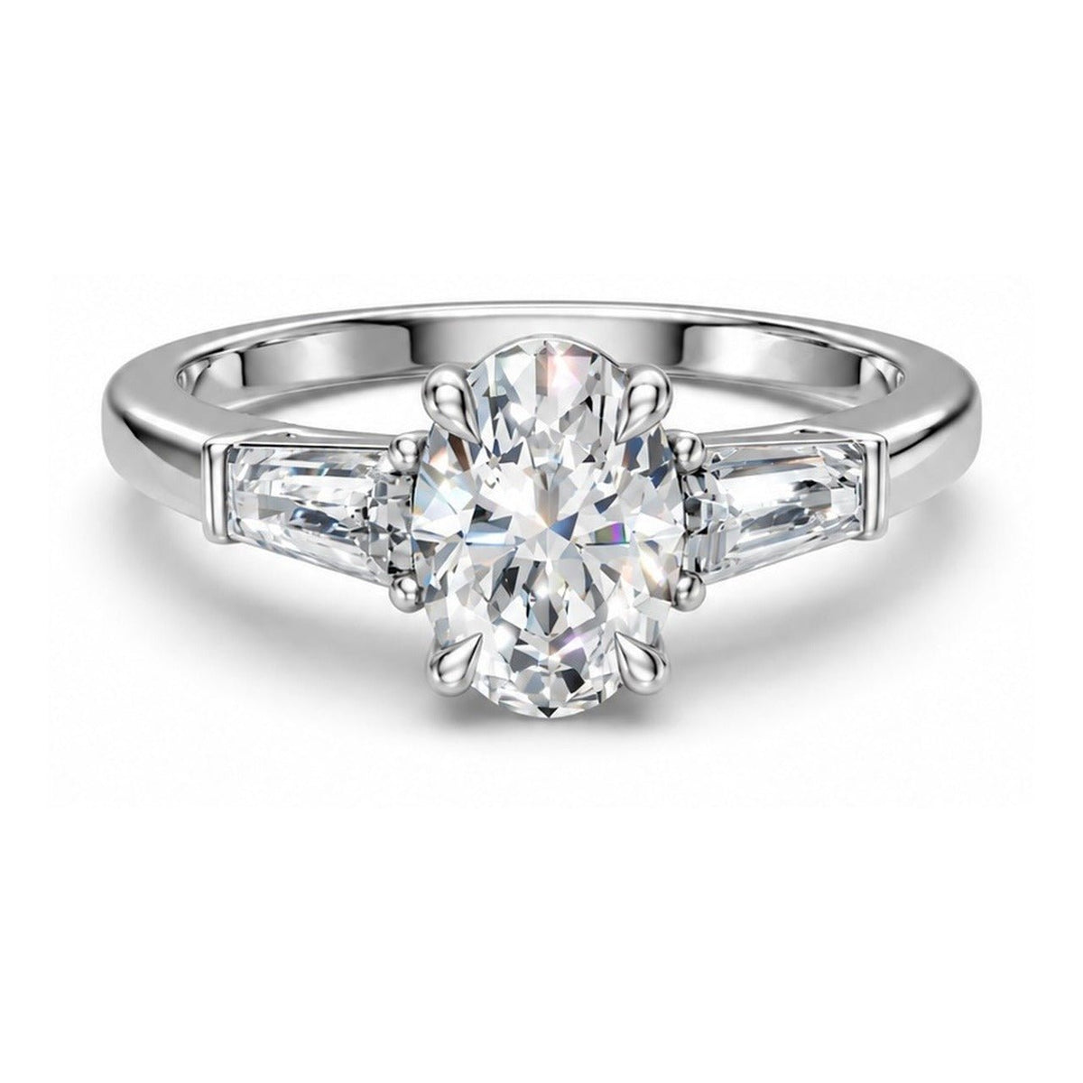 3Diamonds tappered oval 1,40 ct. - BREEDIA
