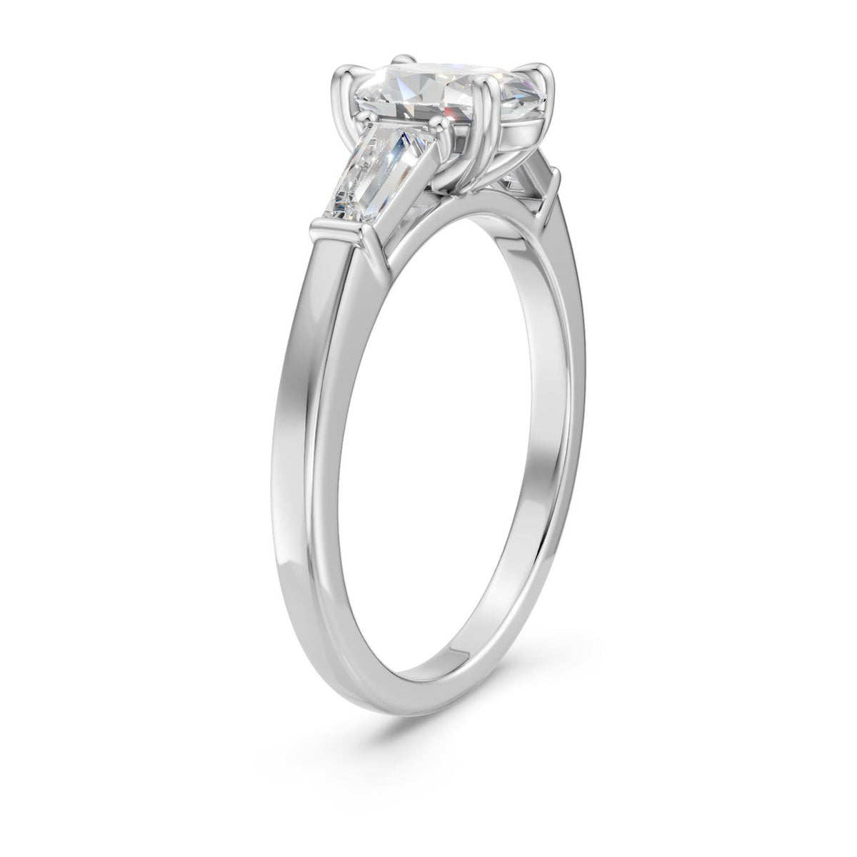 3Diamonds tappered oval 1,40 ct. - BREEDIA