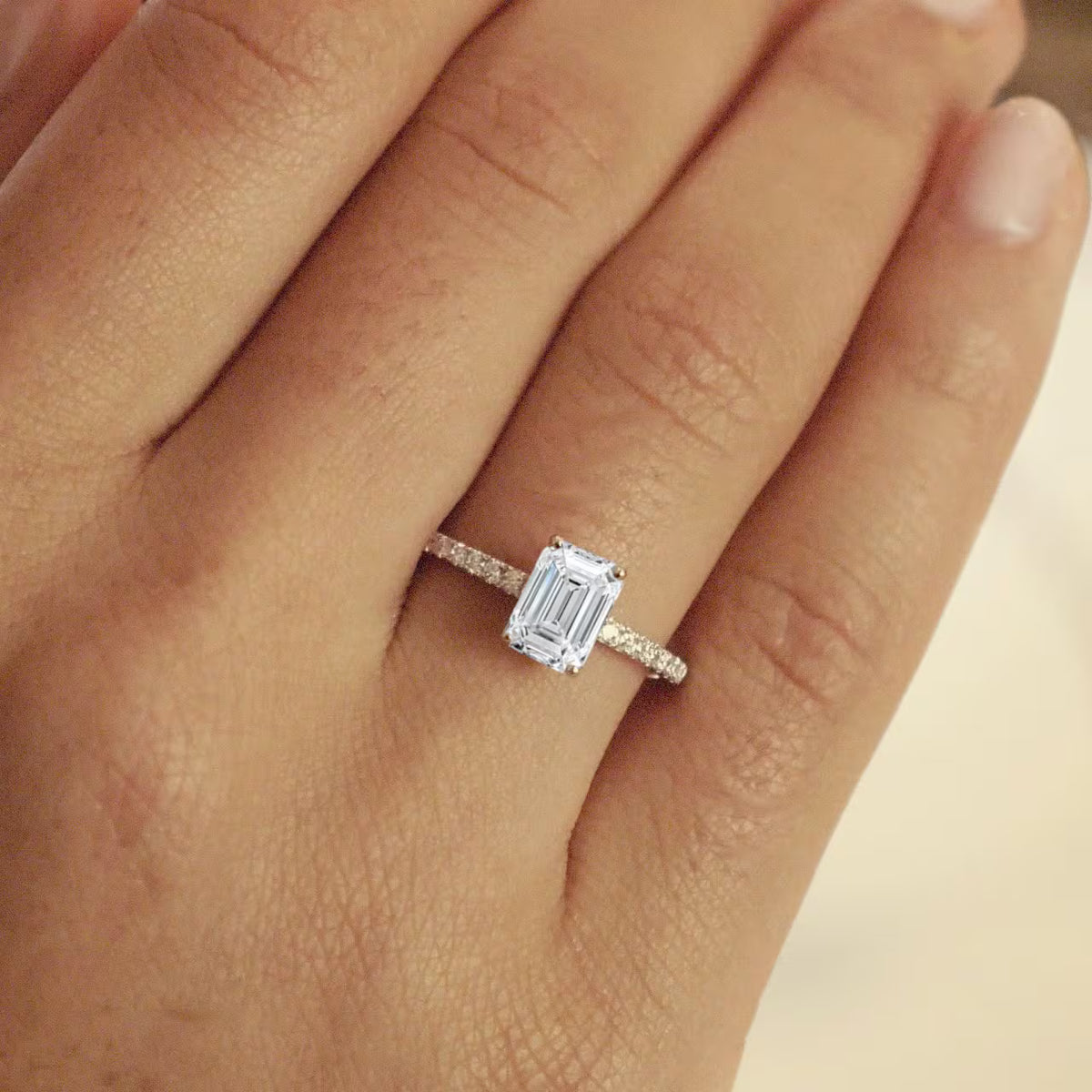 Emerald Pavé  1,16 ct. mit Labordiamant