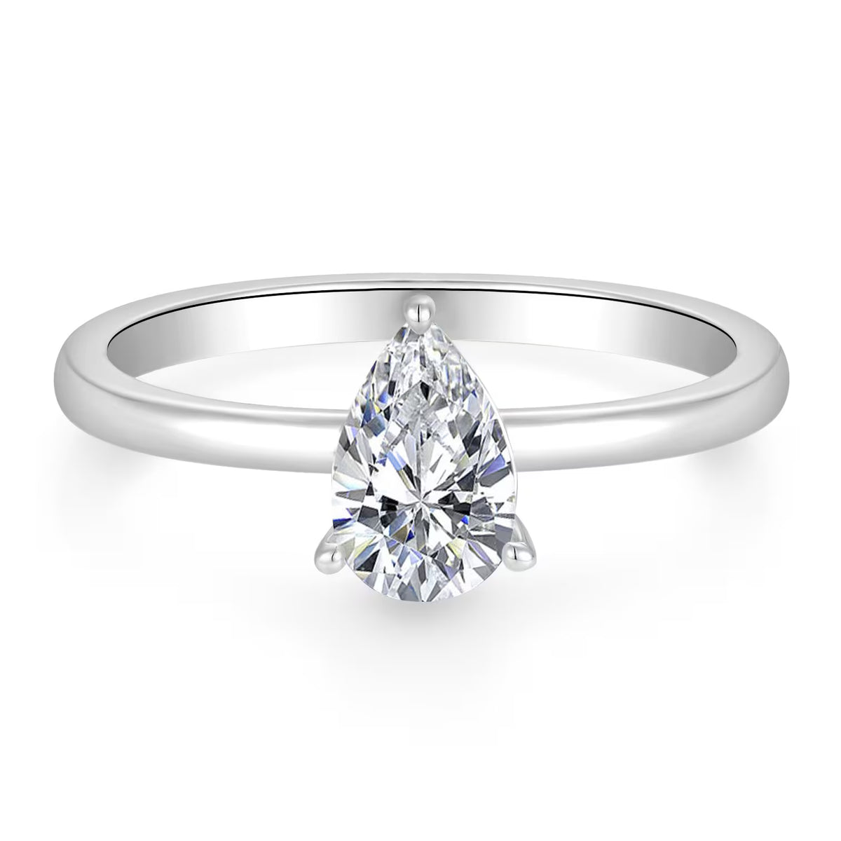 Klassik Pear 1,00 ct. mit Labordiamant