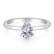 Klassik Pear 1,00 ct. mit Labordiamant