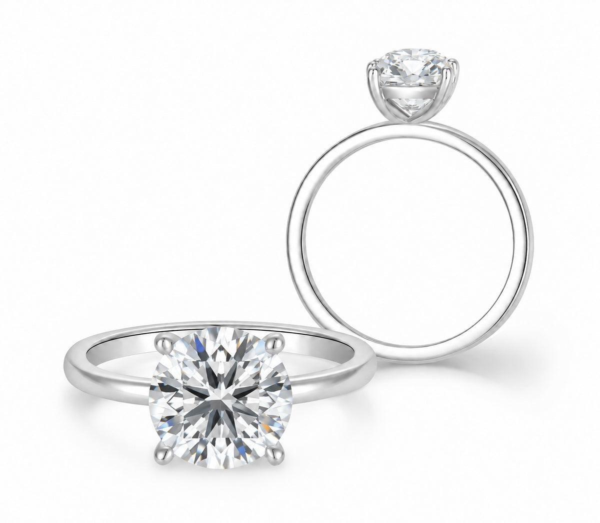 Klassik Brilliant 3,00 ct. mit Labordiamant