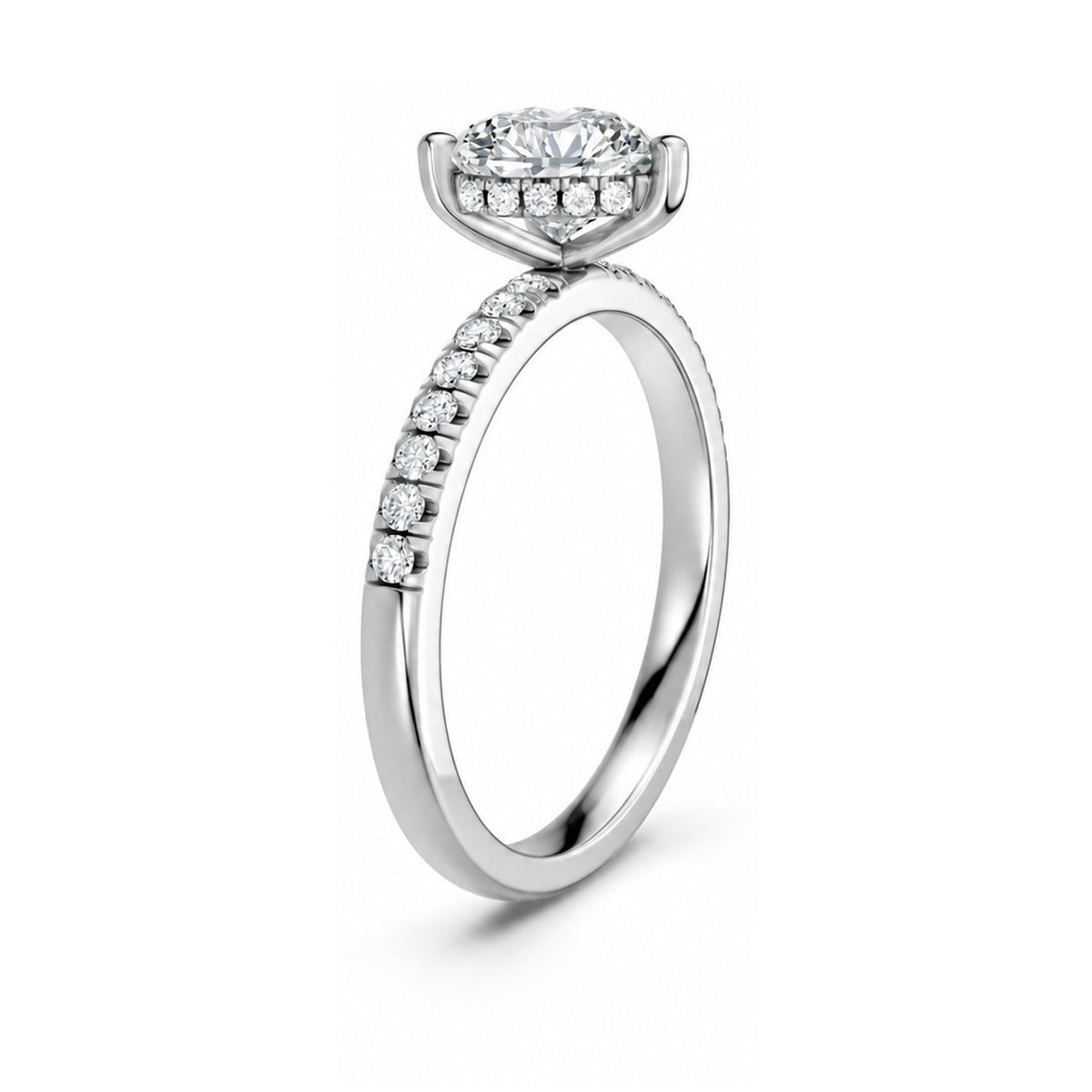 Hidden Halo Heart 1,20 ct. - BREEDIA