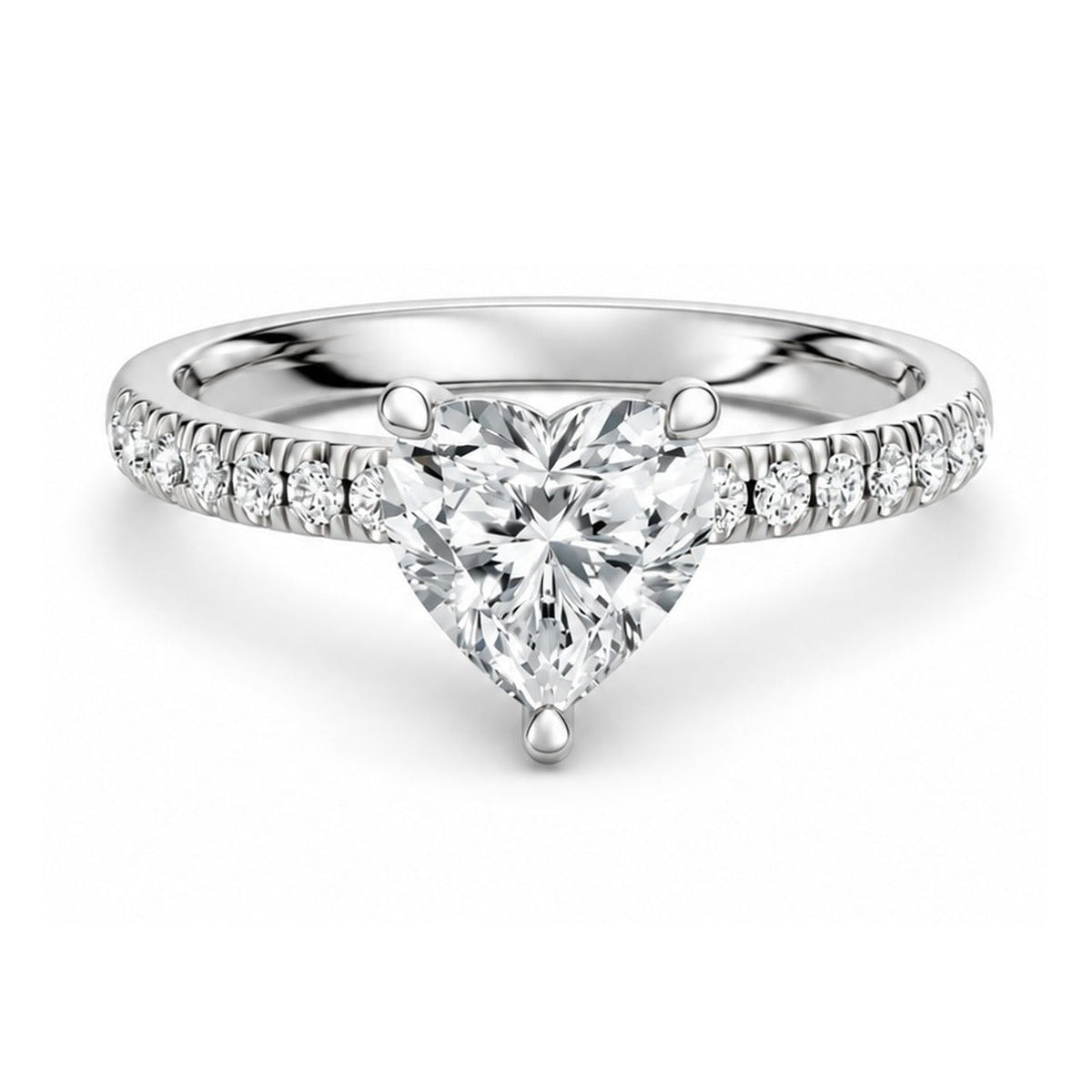 Hidden Halo Heart 1,20 ct. - BREEDIA