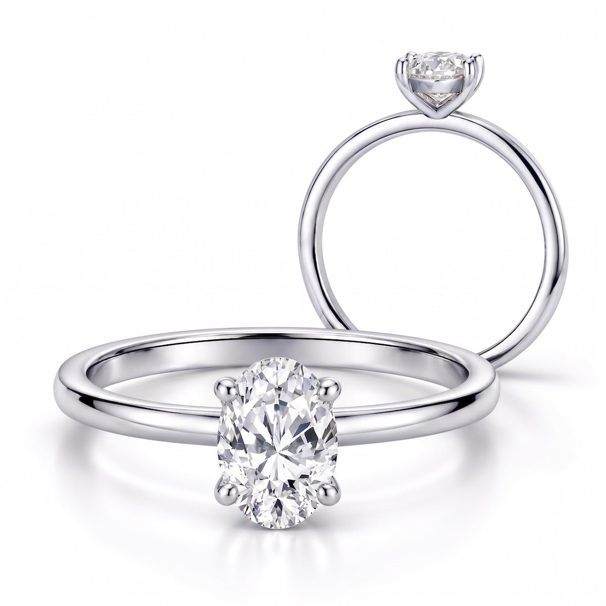 Klassik Oval 1,00 ct. mit Labordiamant - BREEDIA